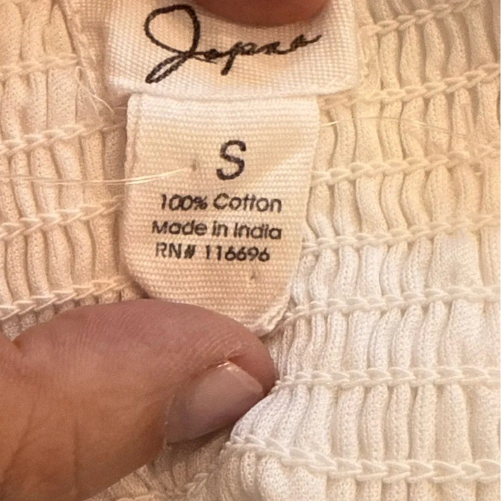 NWT Japna Small White Eyelet Jumpsuit with Flutter Sleeves - Picture 5 of 5